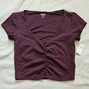 NWT Old Navy Active Cropped Top, Black, XS